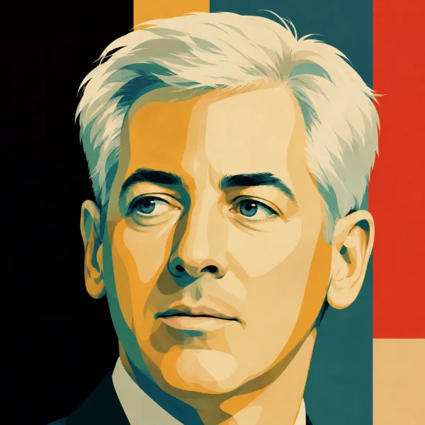 Illustrated portrait of Bill Ackman, Founder & CEO, Pershing Square