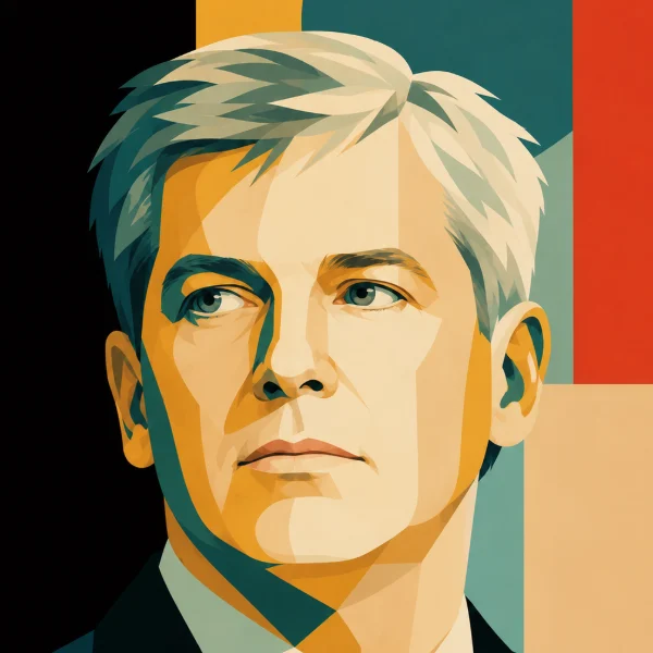 Illustrated portrait of Michael Burry, Founder, Scion Asset Management